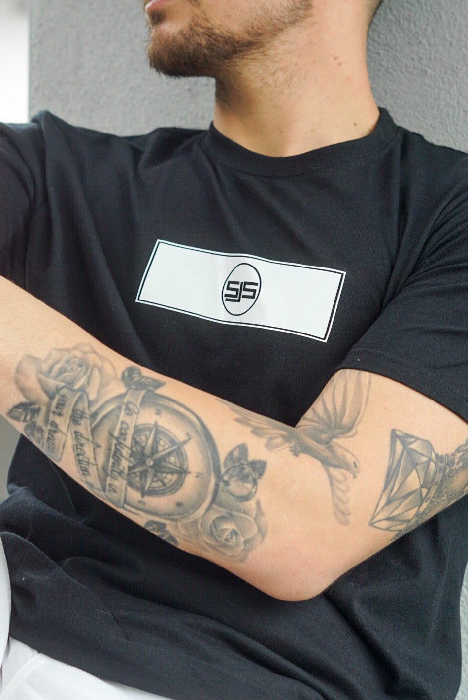 SJSGOALKEEPING BASIC BLOCK TEE - BLACK